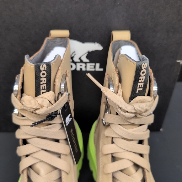 SOREL Caribou X Chelsea Waterproof Leather Lace-Up Boot Women's US 8.5 Canoe - Picture 6 of 14